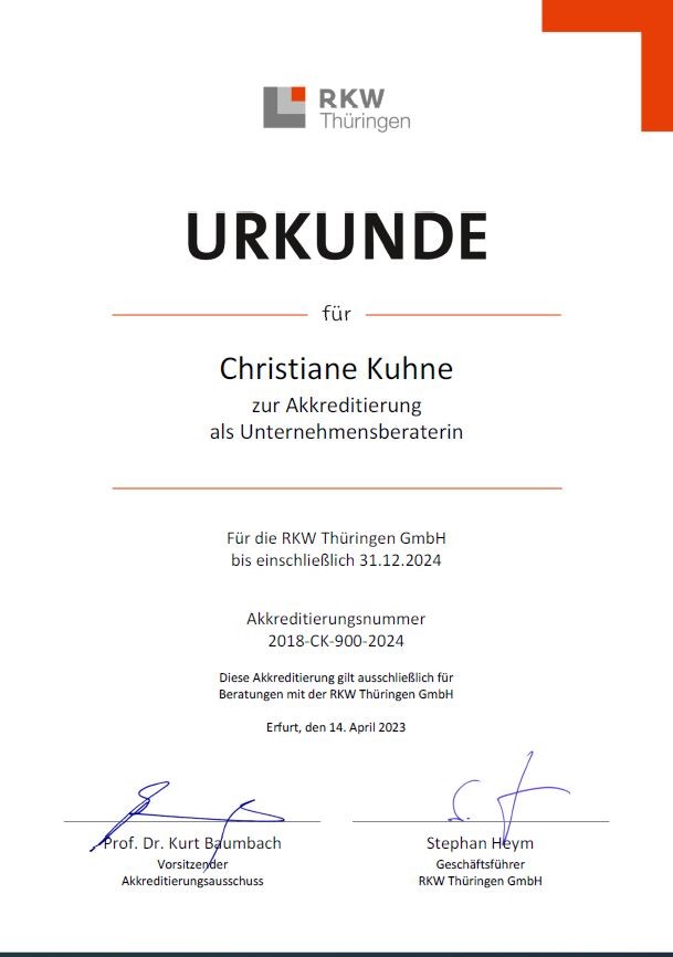 Urkunde Kuhne